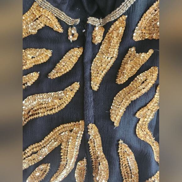 Vintage MARK & JOHN by Gopal Hand Beaded Sequin Sleeveless Evening Top sz M - Picture 8 of 8